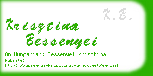 krisztina bessenyei business card